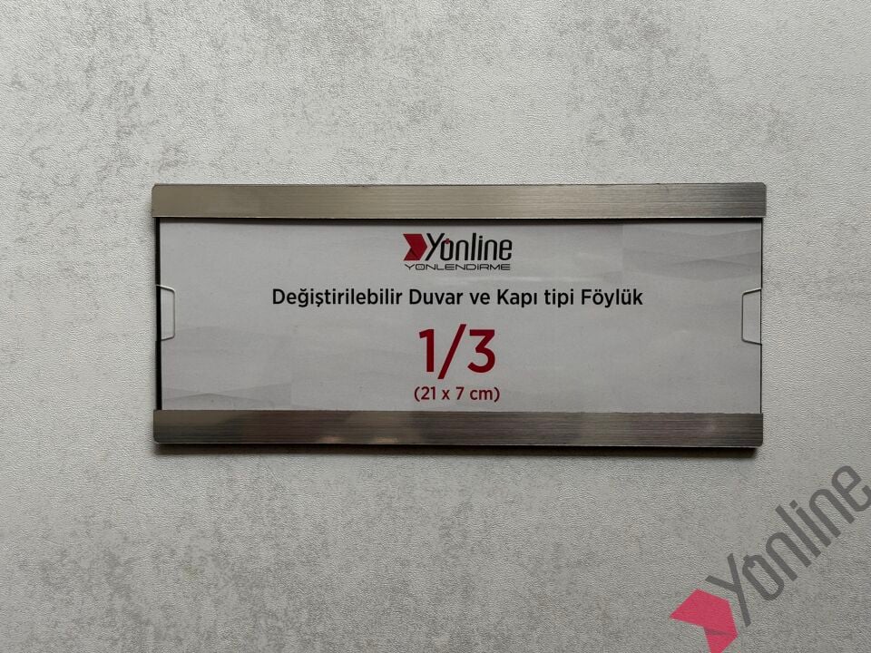 Kolay Değiştirilebilir A4 1/3 Föylük - Fırçalı Gümüş