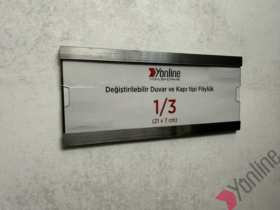 Kolay Değiştirilebilir A4 1/3 Föylük - Fırçalı Gümüş