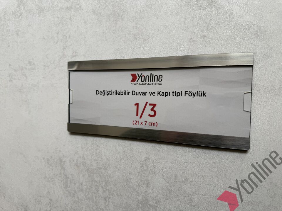 Kolay Değiştirilebilir A4 1/3 Föylük - Fırçalı Gümüş