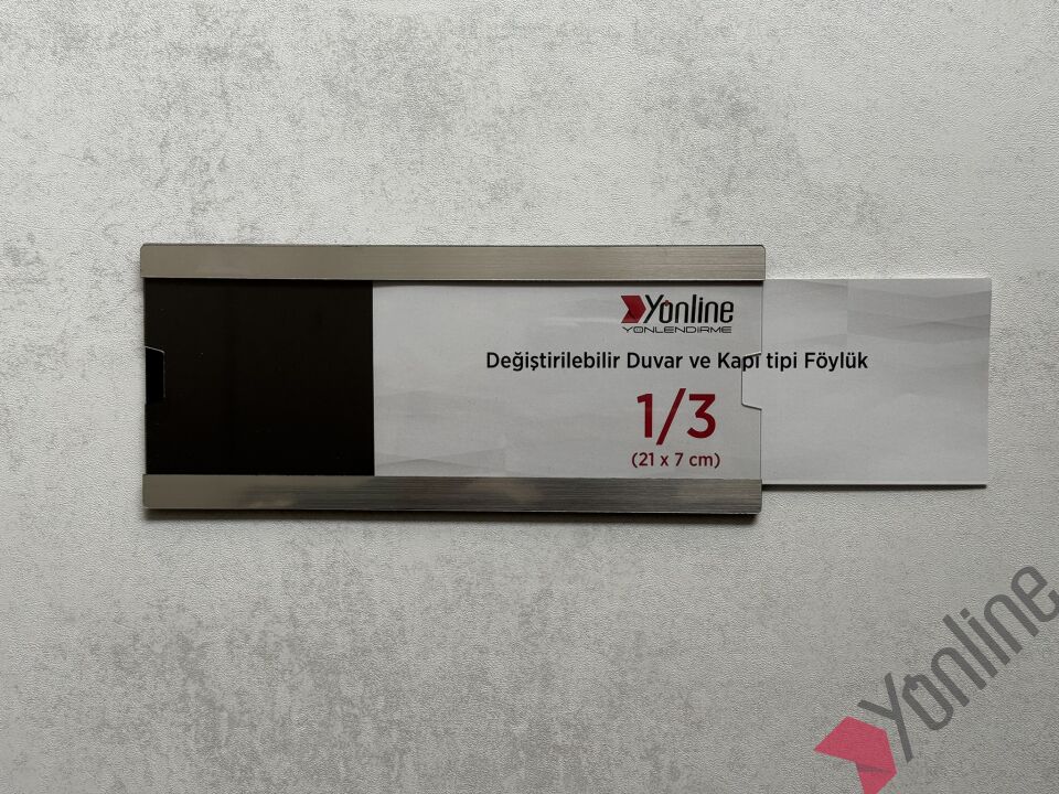 Kolay Değiştirilebilir A4 1/3 Föylük - Fırçalı Gümüş