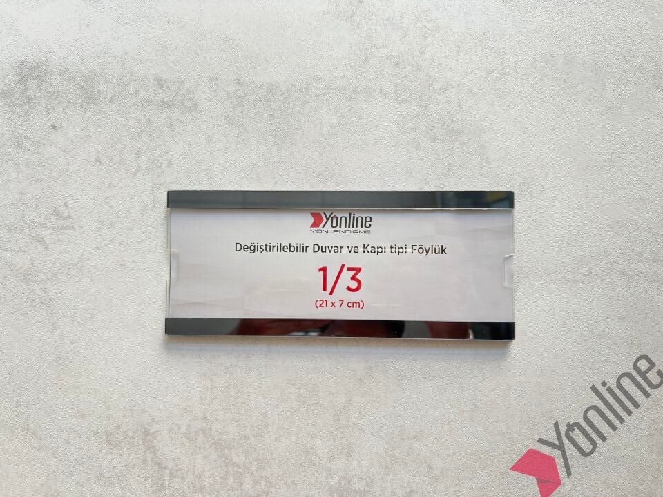 Kolay Değiştirilebilir A4 1/3 Föylük - Füme Aynalı