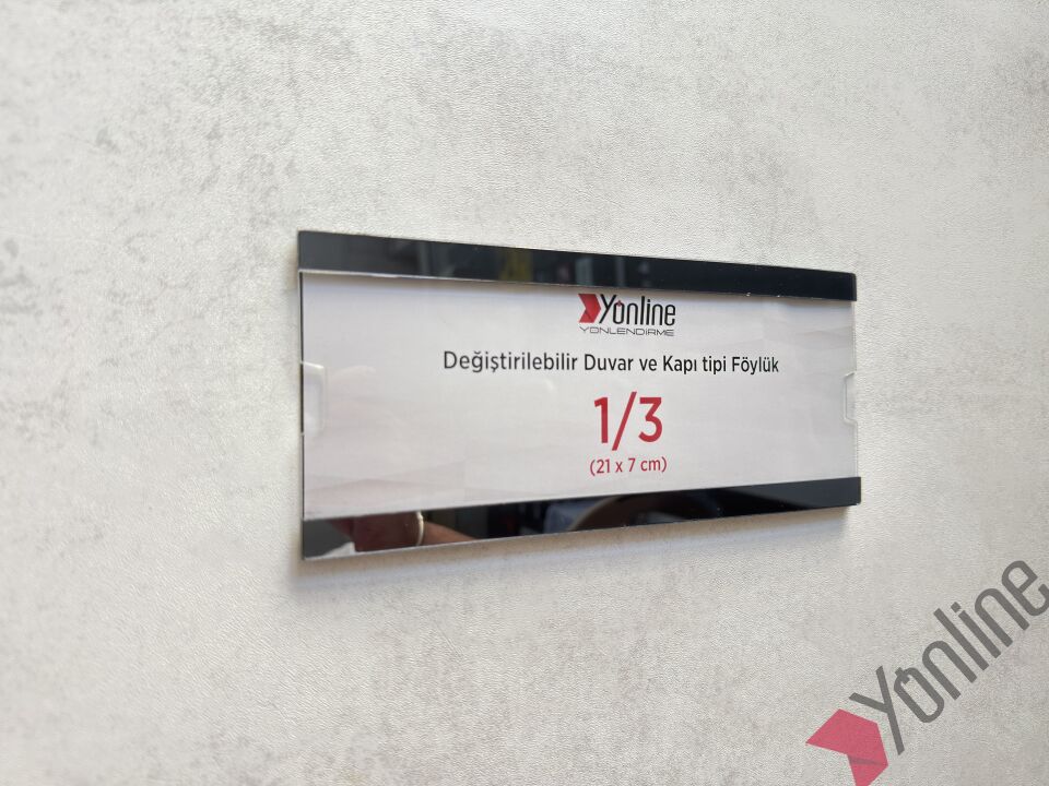 Kolay Değiştirilebilir A4 1/3 Föylük - Füme Aynalı