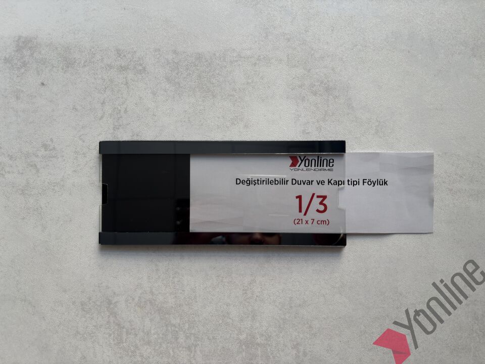 Kolay Değiştirilebilir A4 1/3 Föylük - Füme Aynalı