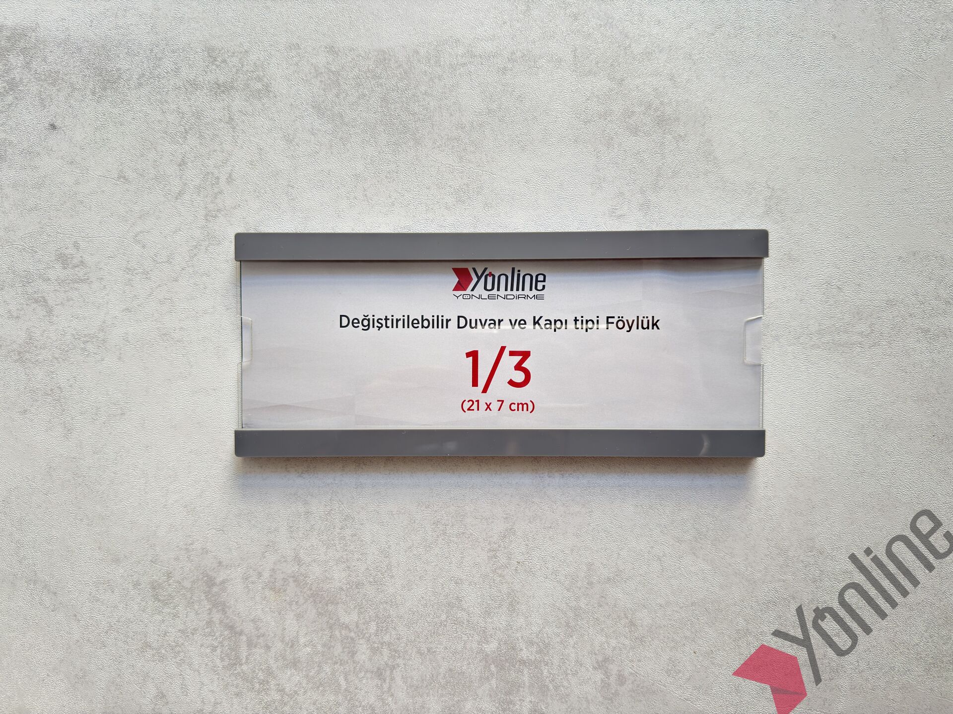 Kolay Değiştirilebilir A4 1/3 Föylük - Gri
