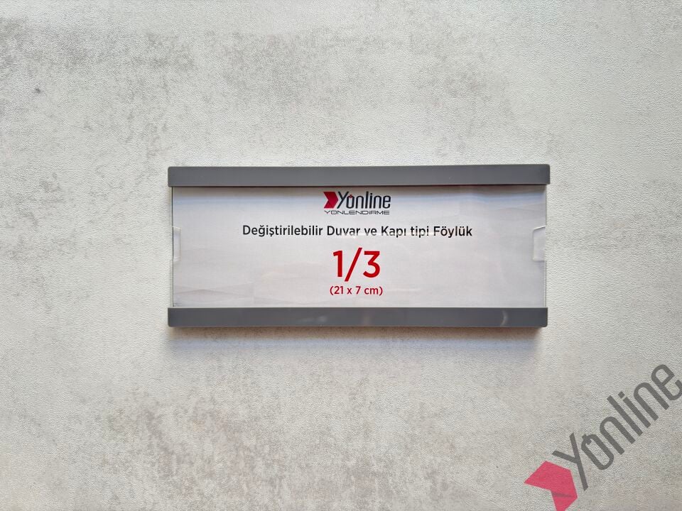 Kolay Değiştirilebilir A4 1/3 Föylük - Gri