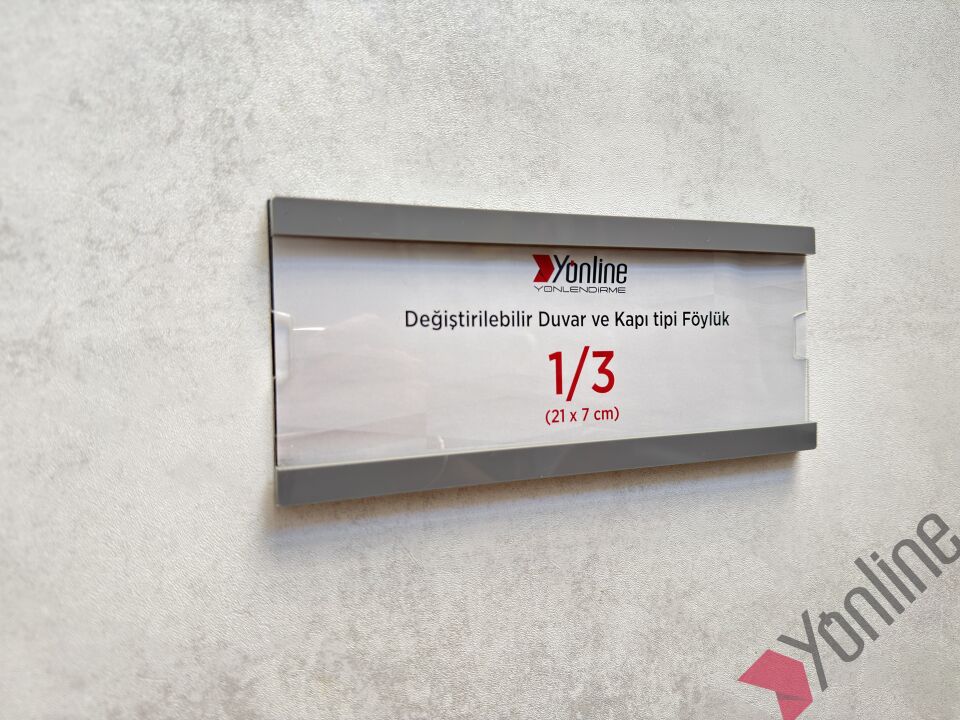 Kolay Değiştirilebilir A4 1/3 Föylük - Gri