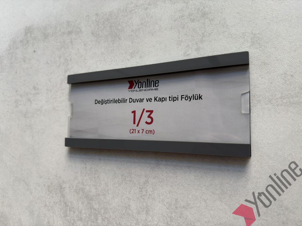 Kolay Değiştirilebilir A4 1/3 Föylük - Gri