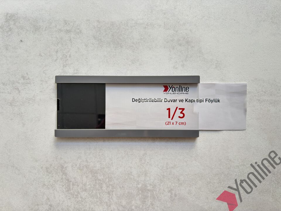 Kolay Değiştirilebilir A4 1/3 Föylük - Gri