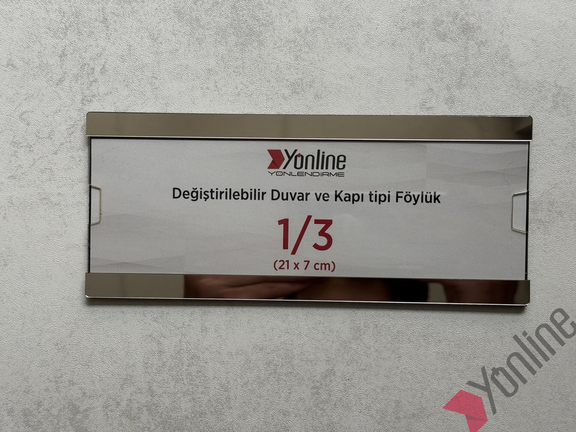 Kolay Değiştirilebilir A4 1/3 Föylük - Gümüş Aynalı