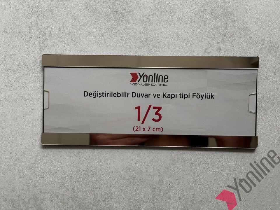 Kolay Değiştirilebilir A4 1/3 Föylük - Gümüş Aynalı