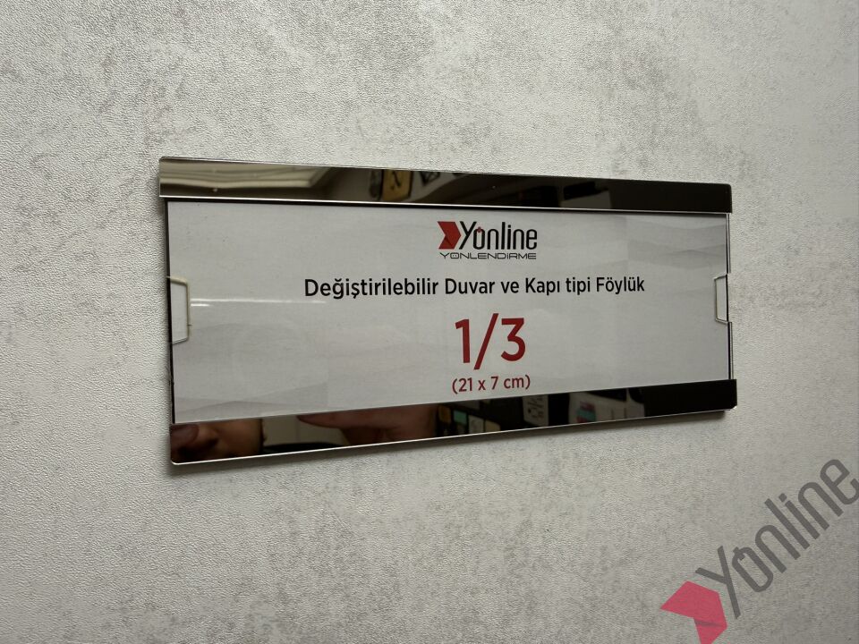 Kolay Değiştirilebilir A4 1/3 Föylük - Gümüş Aynalı