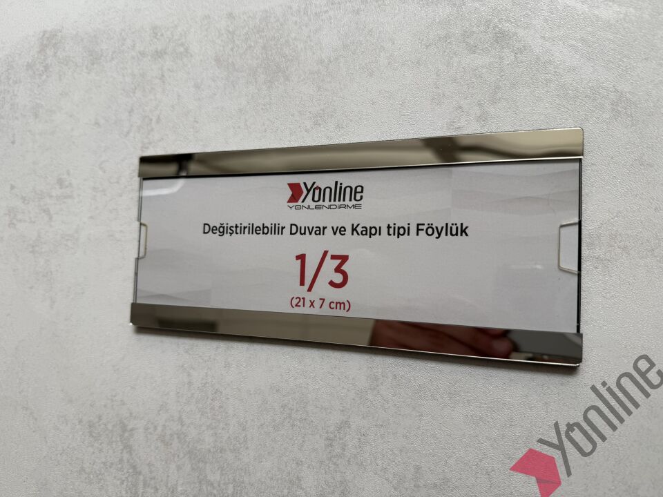 Kolay Değiştirilebilir A4 1/3 Föylük - Gümüş Aynalı