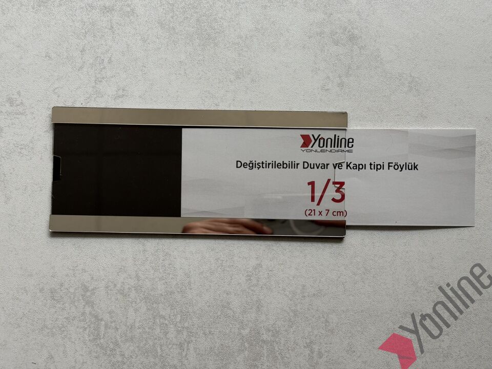 Kolay Değiştirilebilir A4 1/3 Föylük - Gümüş Aynalı