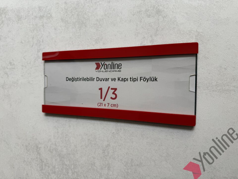 Kolay Değiştirilebilir A4 1/3 Föylük - Kırmızı