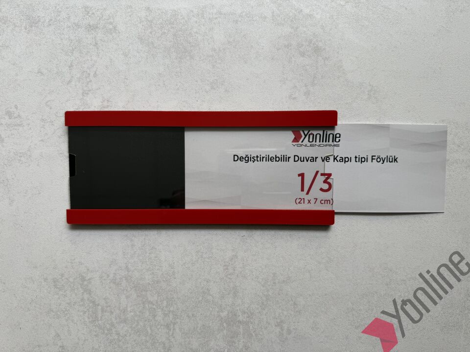 Kolay Değiştirilebilir A4 1/3 Föylük - Kırmızı
