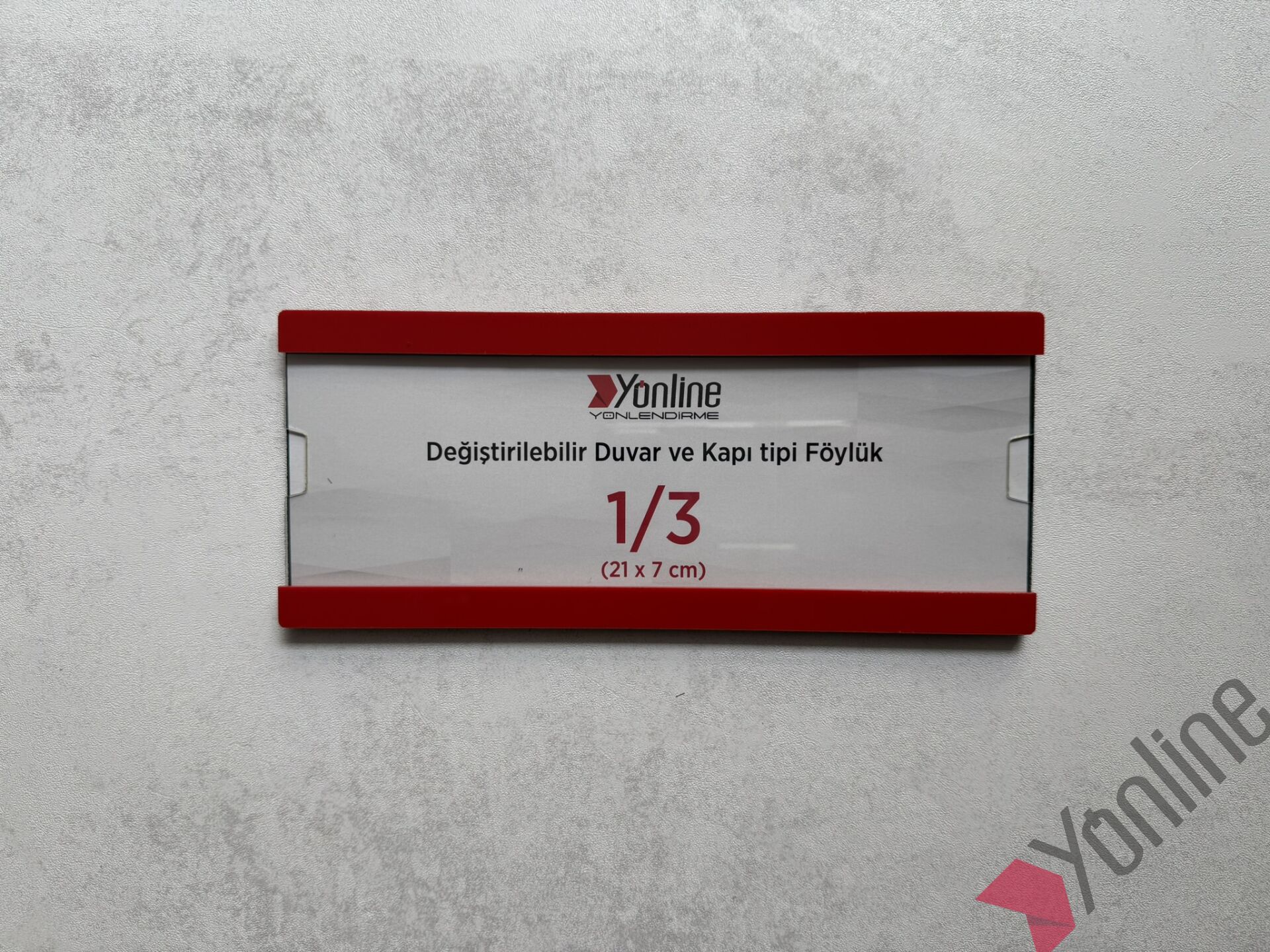 Kolay Değiştirilebilir A4 1/3 Föylük - Kırmızı