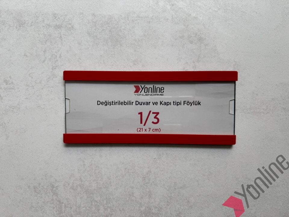 Kolay Değiştirilebilir A4 1/3 Föylük - Kırmızı