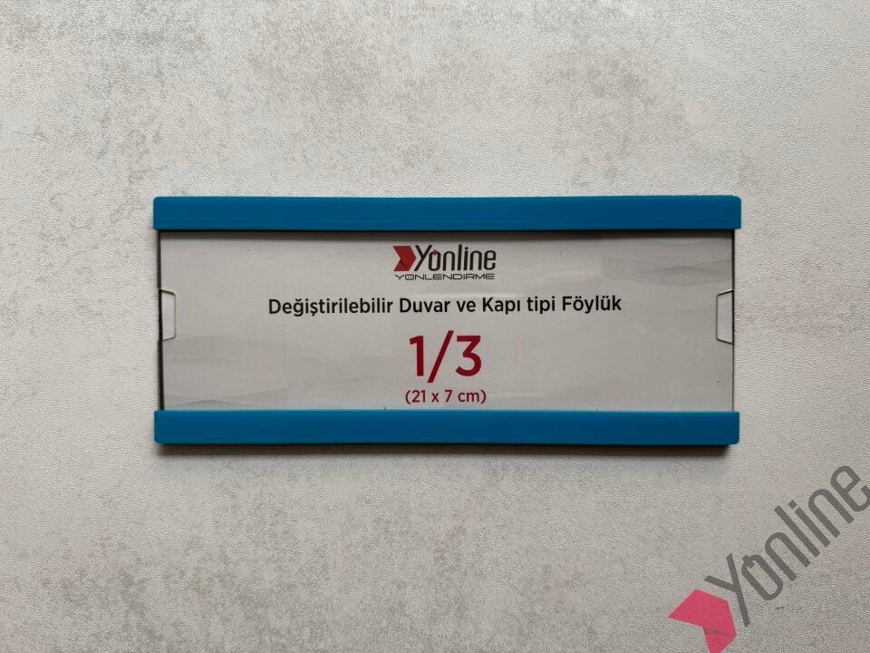 Kolay Değiştirilebilir A4 1/3 Föylük - Mavi
