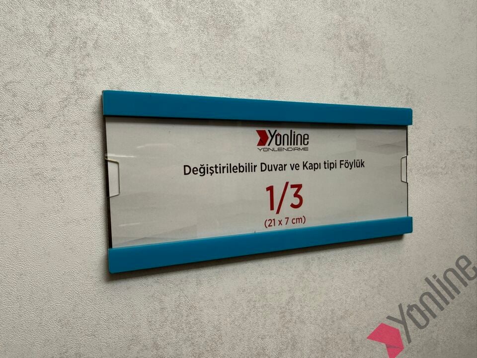 Kolay Değiştirilebilir A4 1/3 Föylük - Mavi