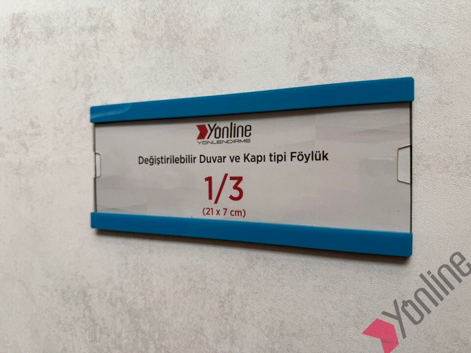 Kolay Değiştirilebilir A4 1/3 Föylük - Mavi