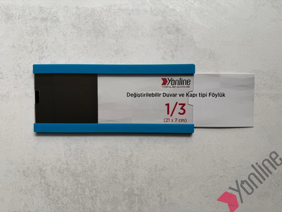 Kolay Değiştirilebilir A4 1/3 Föylük - Mavi