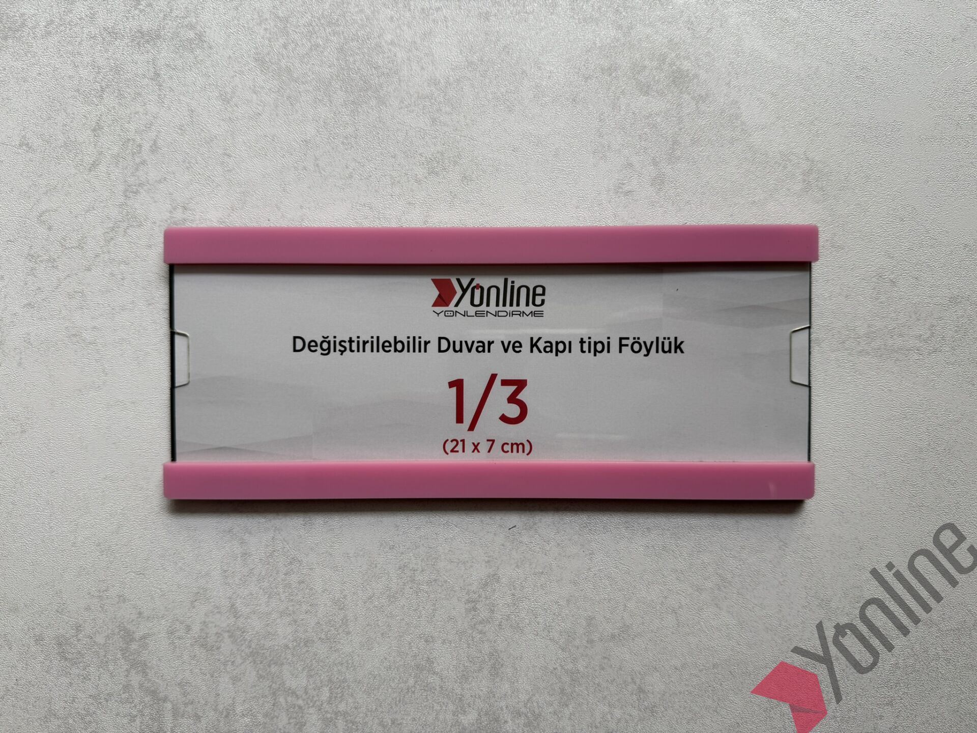 Kolay Değiştirilebilir A4 1/3 Föylük - Pembe