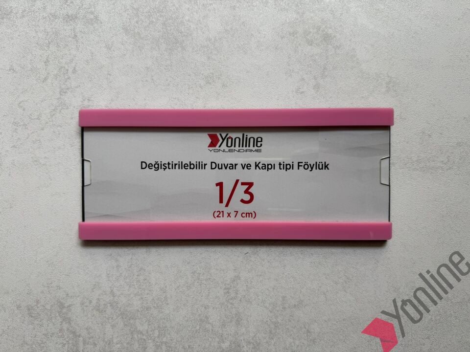 Kolay Değiştirilebilir A4 1/3 Föylük - Pembe