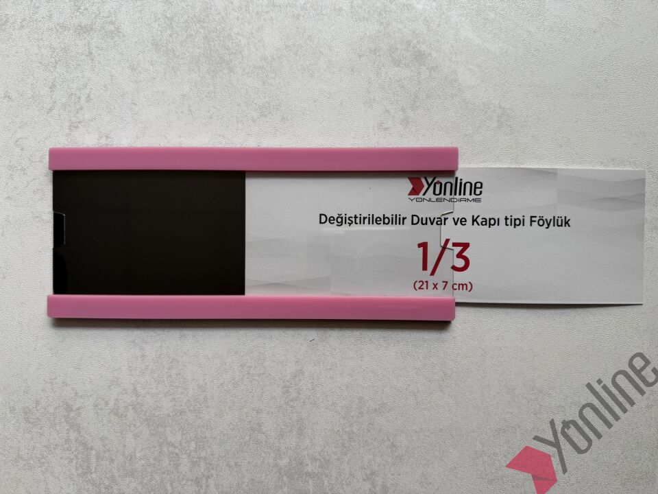 Kolay Değiştirilebilir A4 1/3 Föylük - Pembe