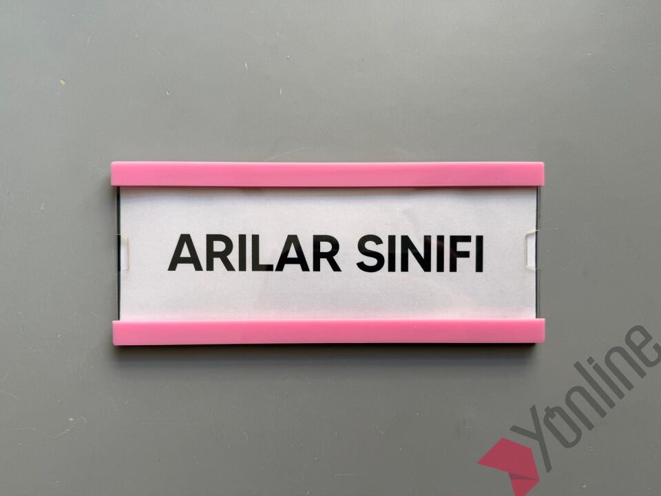 Kolay Değiştirilebilir Okul Kapı İsimliği - Pembe Anaokulu