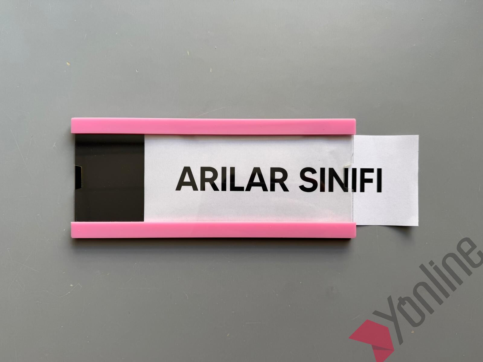 Kolay Değiştirilebilir Okul Kapı İsimliği - Pembe Anaokulu