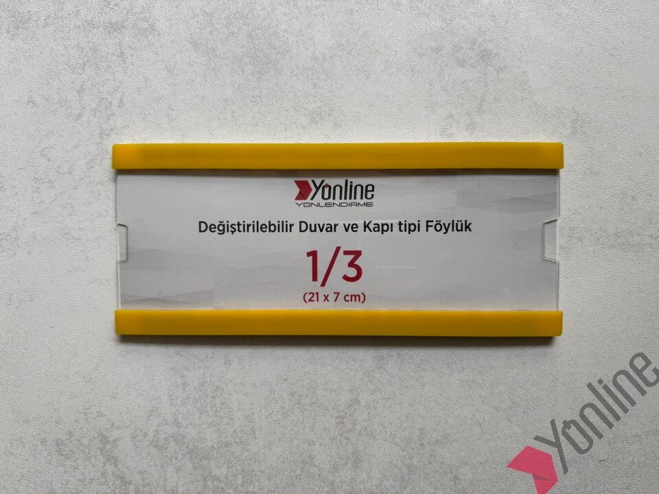 Kolay Değiştirilebilir A4 1/3 Föylük - Sarı