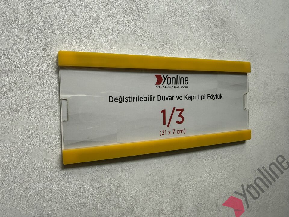 Kolay Değiştirilebilir A4 1/3 Föylük - Sarı