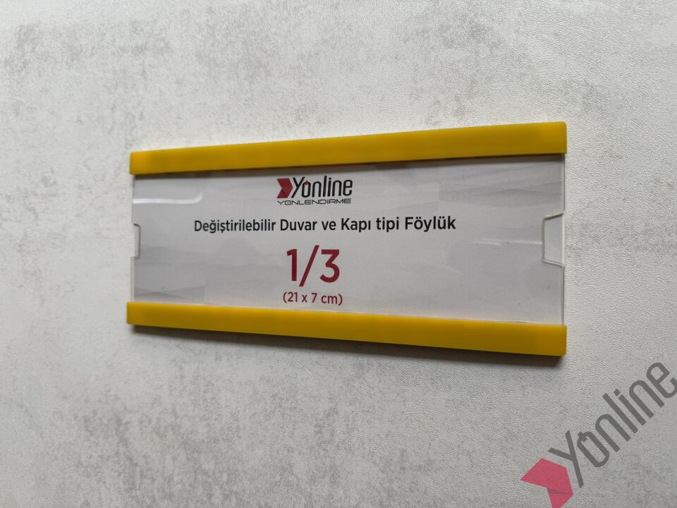 Kolay Değiştirilebilir A4 1/3 Föylük - Sarı