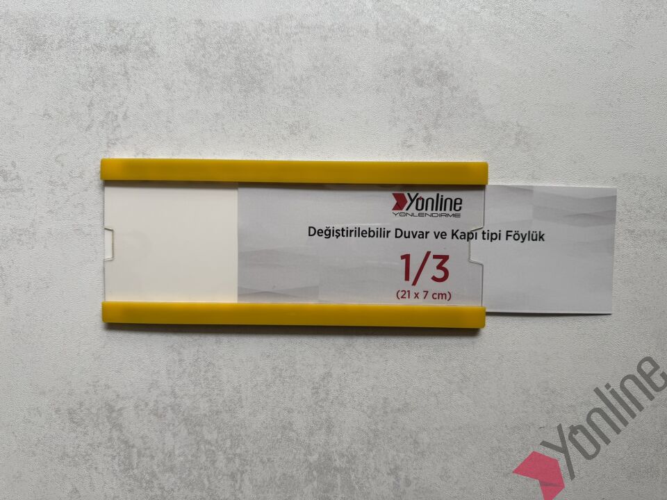 Kolay Değiştirilebilir A4 1/3 Föylük - Sarı