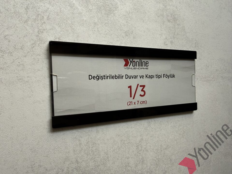 Kolay Değiştirilebilir A4 1/3 Föylük - Siyah