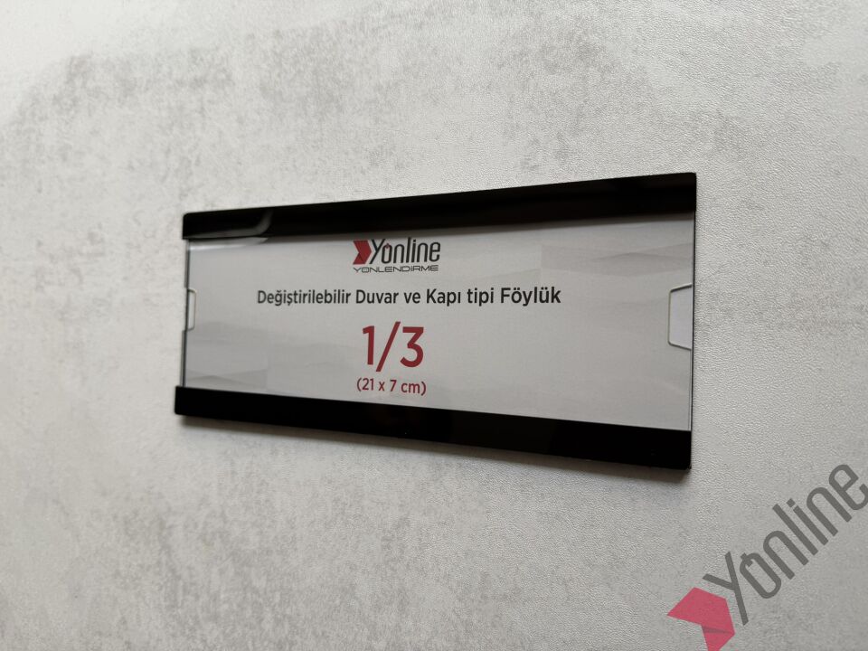 Kolay Değiştirilebilir A4 1/3 Föylük - Siyah
