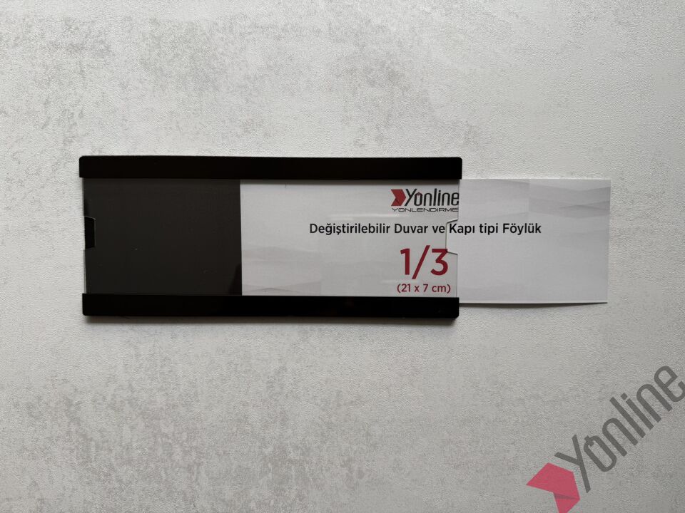 Kolay Değiştirilebilir A4 1/3 Föylük - Siyah