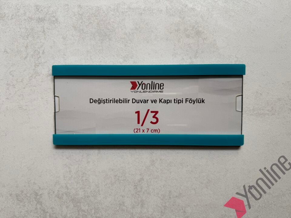 Kolay Değiştirilebilir A4 1/3 Föylük - Turkuaz