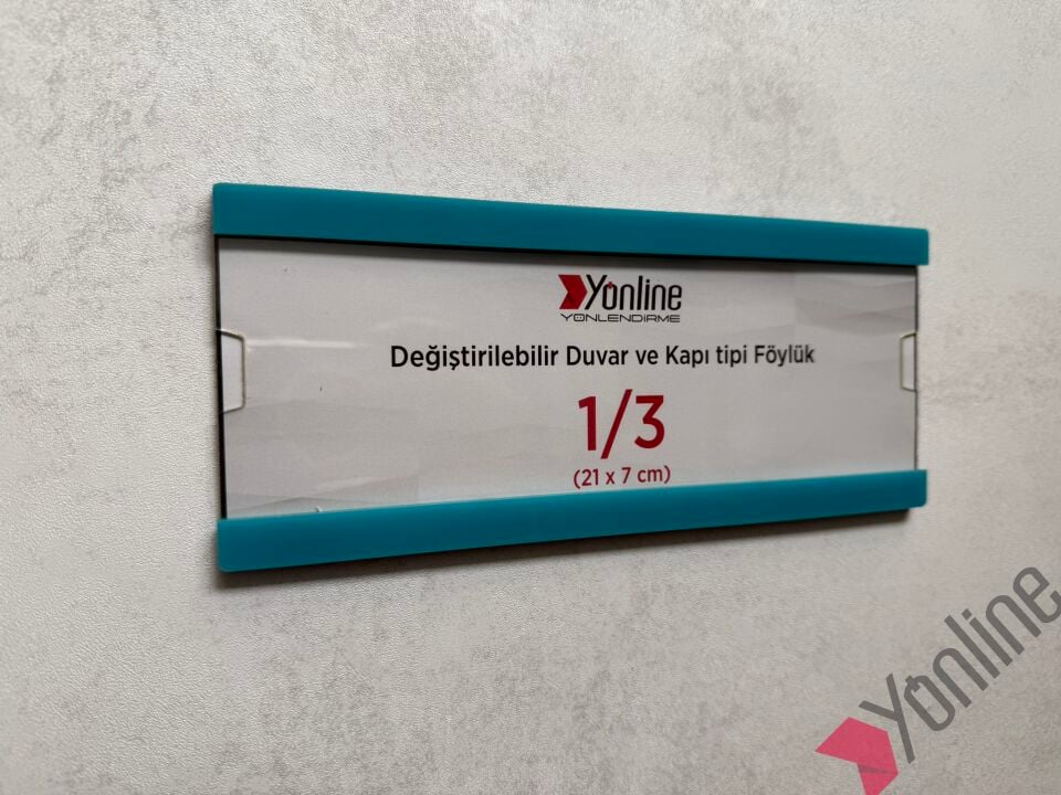 Kolay Değiştirilebilir A4 1/3 Föylük - Turkuaz