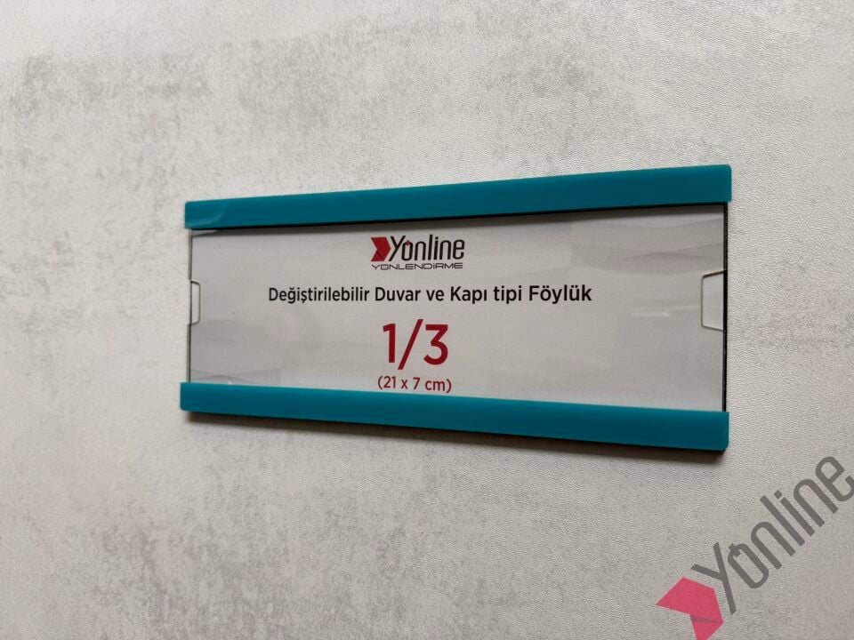 Kolay Değiştirilebilir A4 1/3 Föylük - Turkuaz