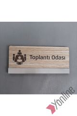 Ahşap Toplantı Odası Kapı İsimliği
