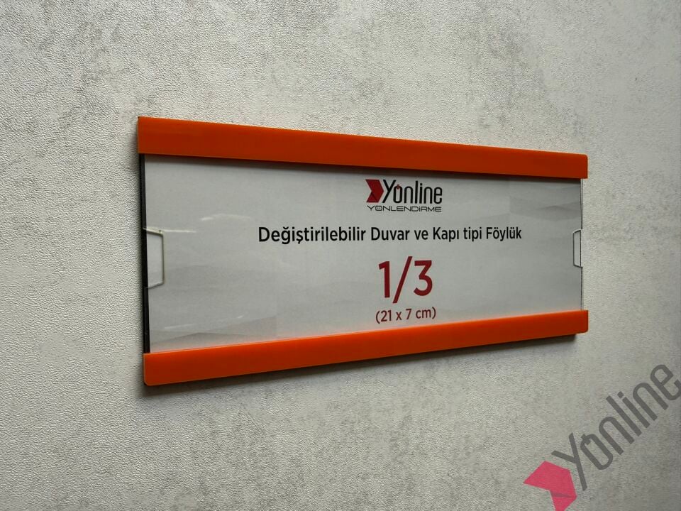 Kolay Değiştirilebilir A4 1/3 Föylük - Turuncu