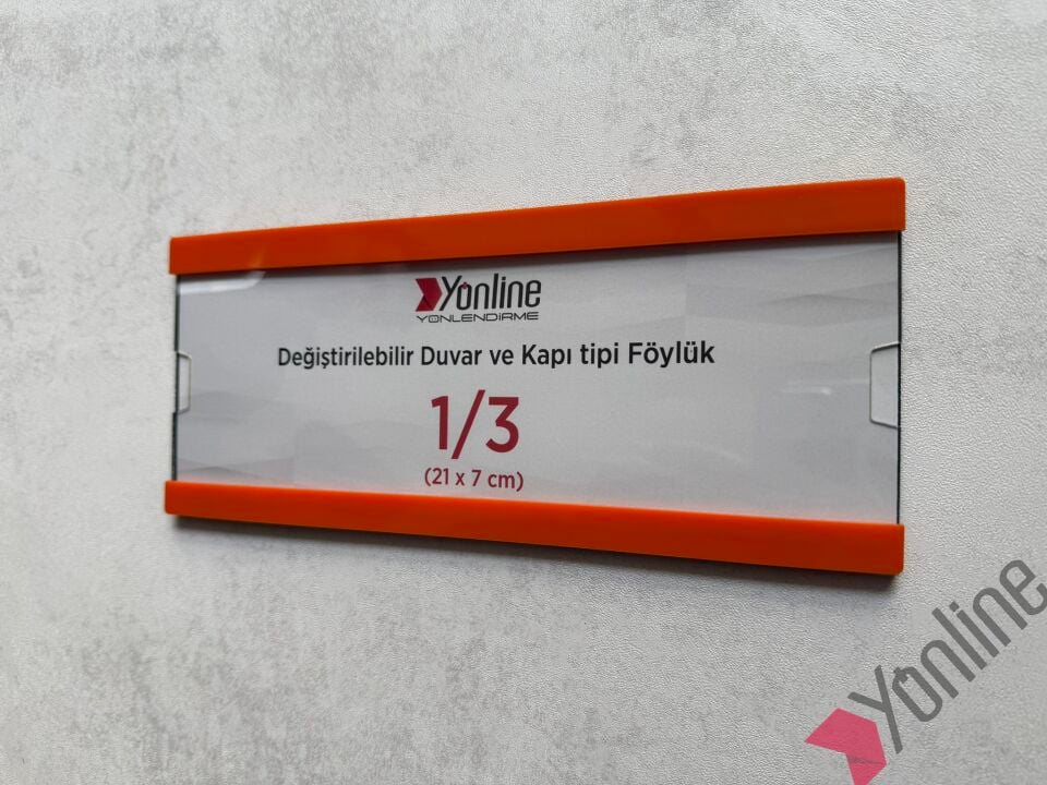 Kolay Değiştirilebilir A4 1/3 Föylük - Turuncu