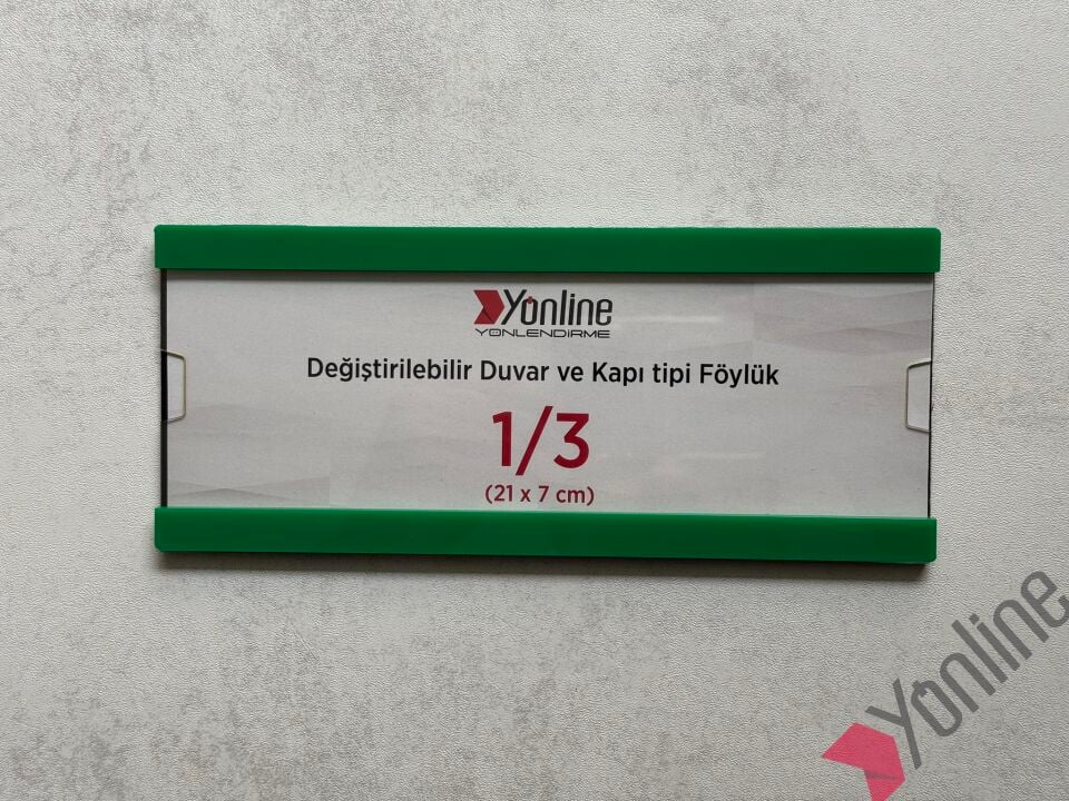 Kolay Değiştirilebilir A4 1/3 Föylük - Yeşil