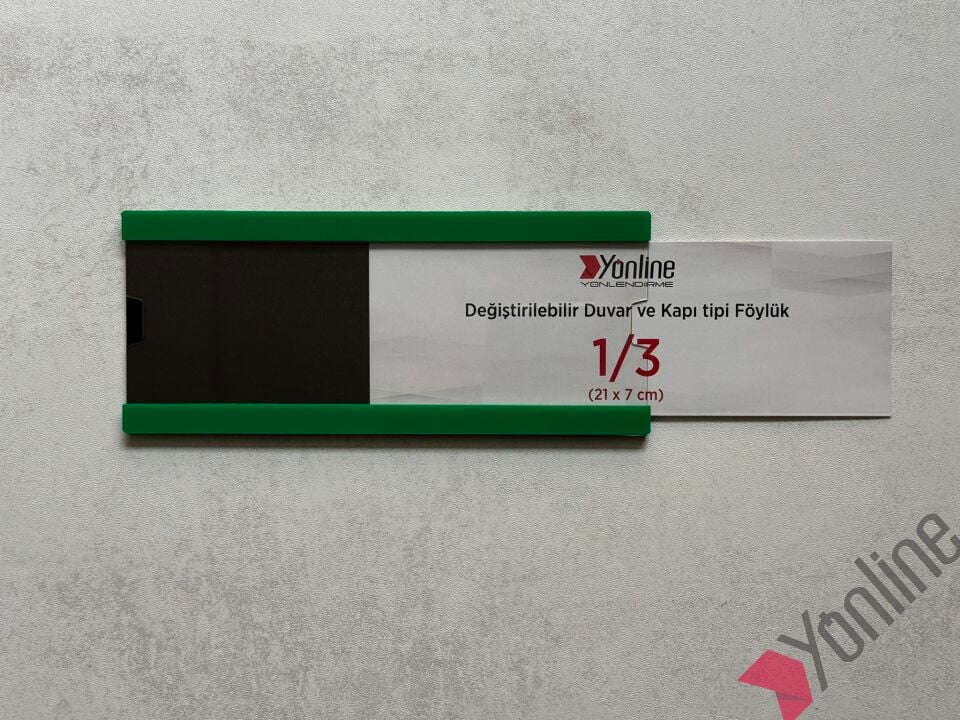Kolay Değiştirilebilir A4 1/3 Föylük - Yeşil