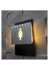Kadın İkonlu Işıklı WC Levhası