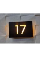 Black Pasifik Serisi Işıklı Kapı Numarası