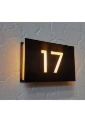 Black Pasifik Serisi Işıklı Kapı Numarası