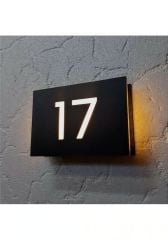 Black Pasifik Serisi Işıklı Kapı Numarası