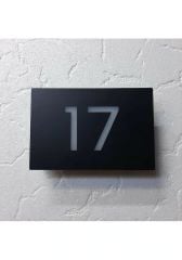 Black Pasifik Serisi Işıklı Kapı Numarası